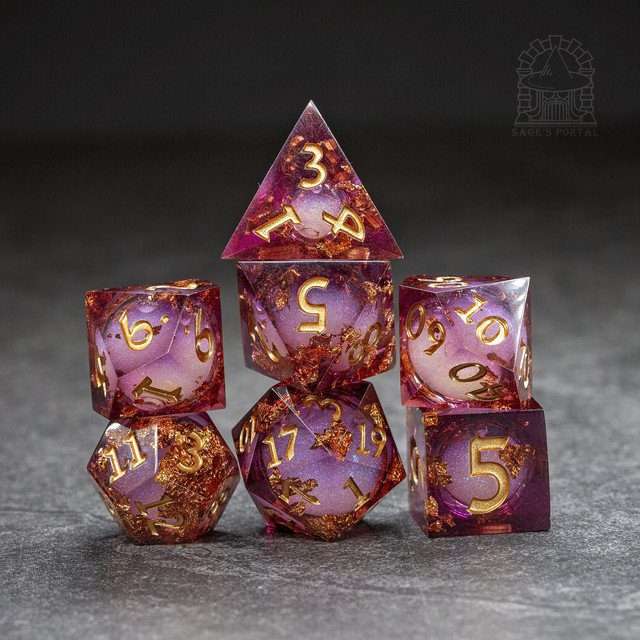 Sage's Royal Souls Liquid Core Sharp Edge Resin Dice Set image 9