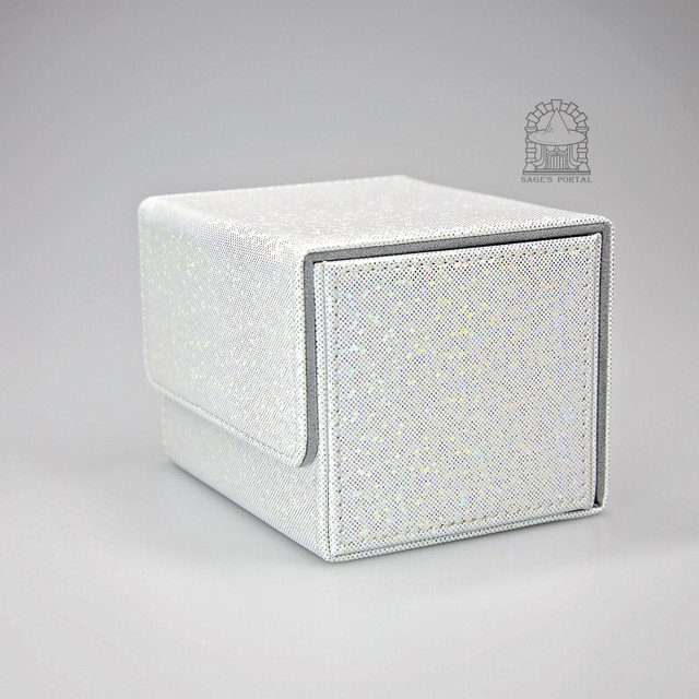 Sage’s Premium Deck Storage Box for TCG, Dice, Jewelry 105mm x 89mm x 76mm - Holo White image
