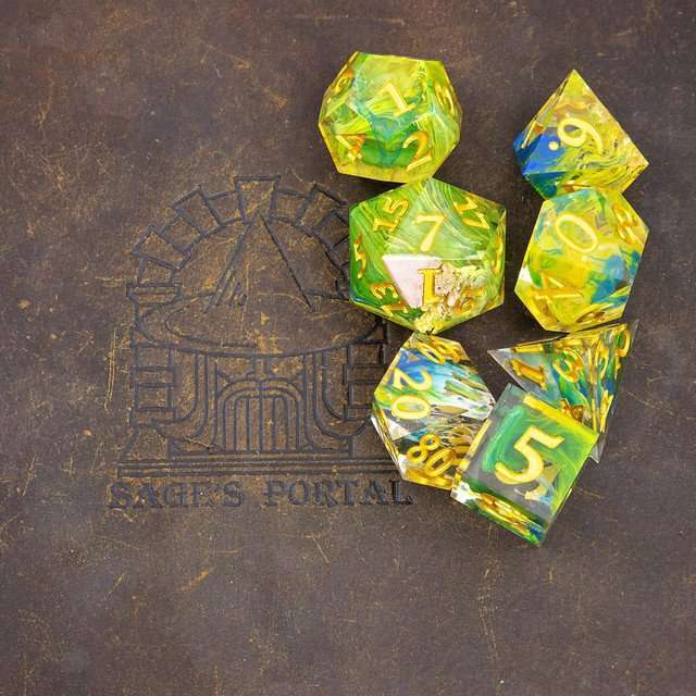 Sage's Essence of Nature Sharp Edge Resin Polyhedral Dice Set image 8