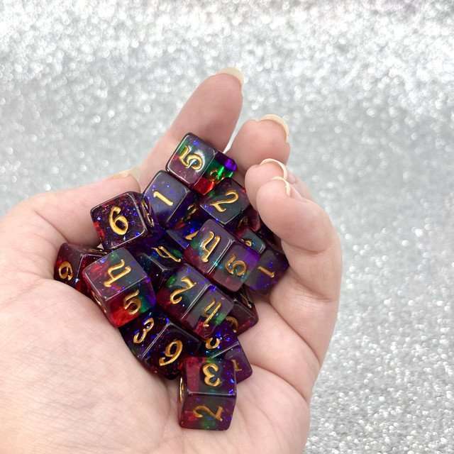Sage's Incantations Chromatic Doom Resin D6 Dice 24 Pc Set image 4