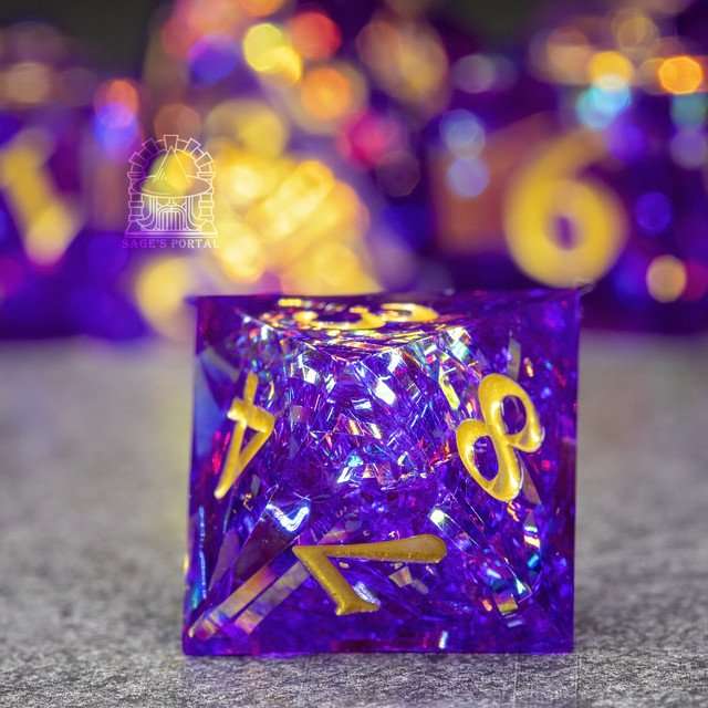 Sage's Exaltations - Royal Throne Sharp Edge Resin Dice Set image 5