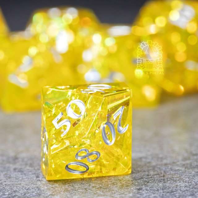 Sage's Exaltations - Radiant Meadow Sharp Edge Resin Dice Set image 3