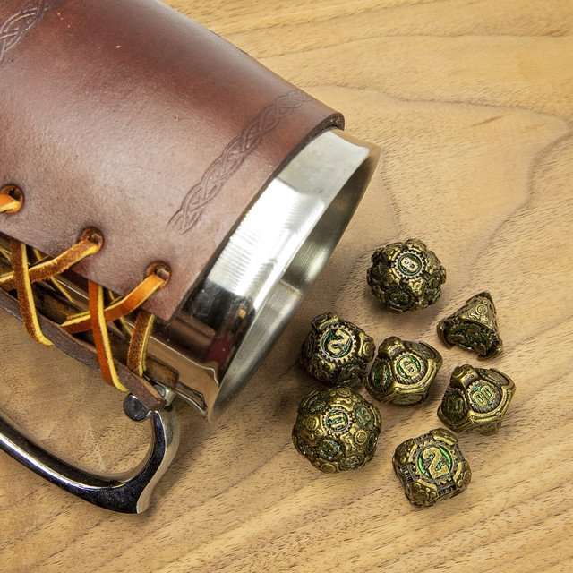 Sage's Artificer's Core Forest Essence Metal Polyhedral Dice Set image 7