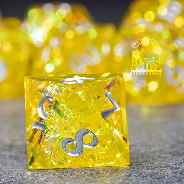 Sage's Exaltations - Radiant Meadow Sharp Edge Resin Dice Set image 5