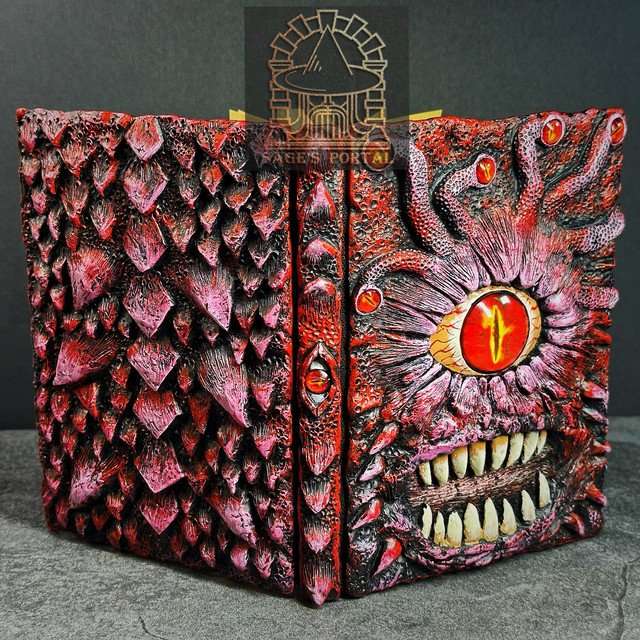 Red Eye Tyrant Notebook | Handmade Notebook for TTRPG, Sketchbook, Diary image 1