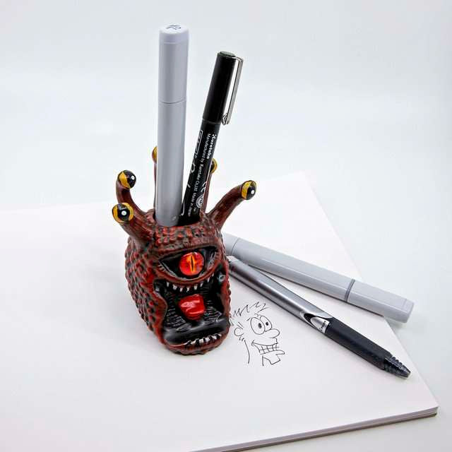 Red Eye Tyrant Desk Companion Phone Stand & Pencil Holder image 13