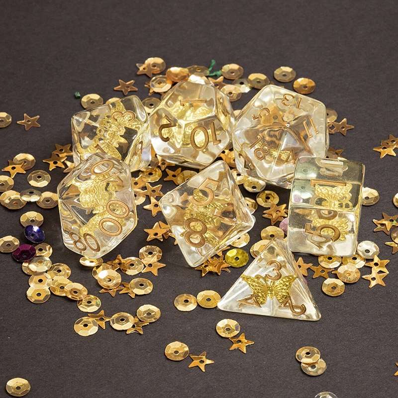 Sage's Familiars - Butterfly Familiar Resin Polyhedral Dice Set image 14