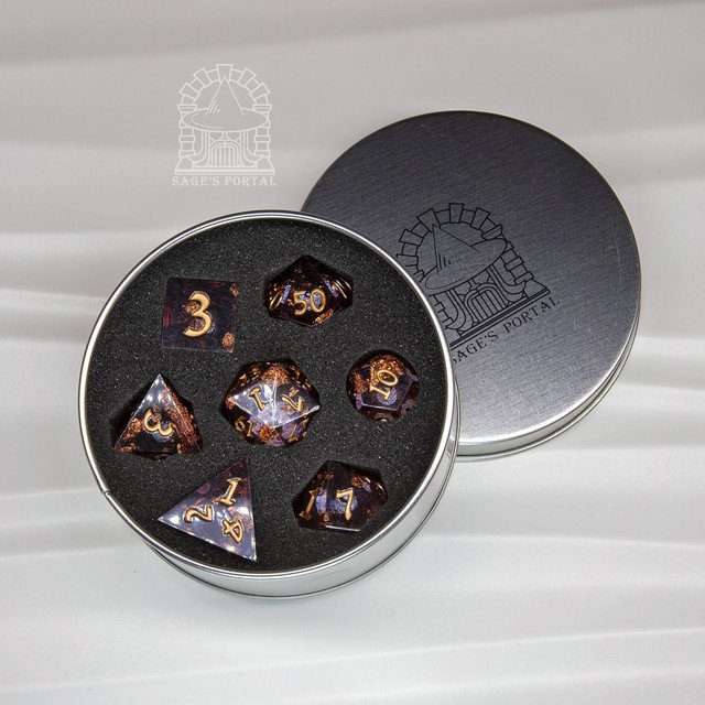 Sage's Royal Souls Liquid Core Sharp Edge Resin Dice Set image 10