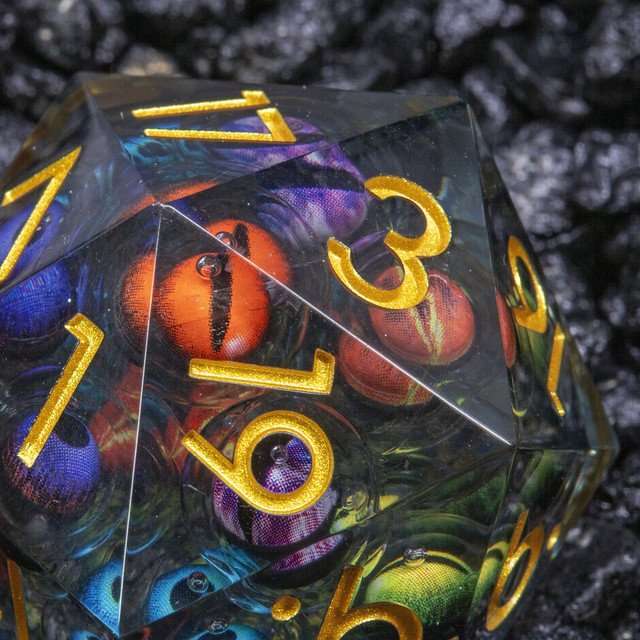 Sage's Watchful Eyes Liquid Core Sharp Edge Resin 33mm D20  image 5