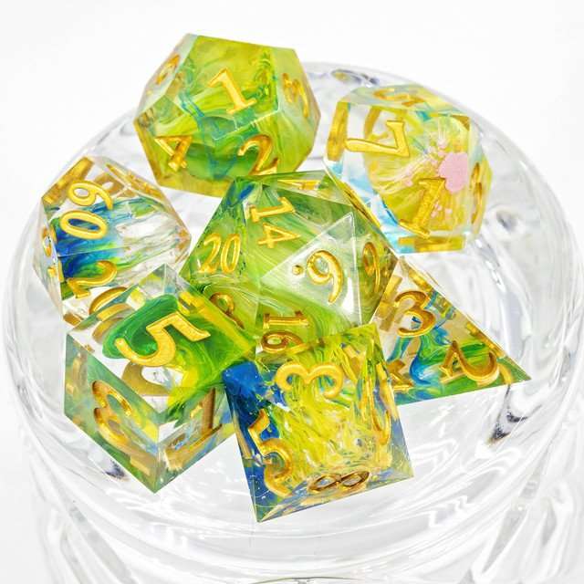 Sage's Essence of Nature Sharp Edge Resin Polyhedral Dice Set image 0