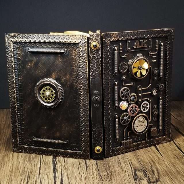 Sage's Gnomish Notebook Copper | Handmade Notebook for TTRPG, Sketchbook, Diary image 0