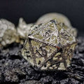 Sage's Dragonstones - Silver Noble Dragon Hollow Metal Polyhedral Dice Set image 0