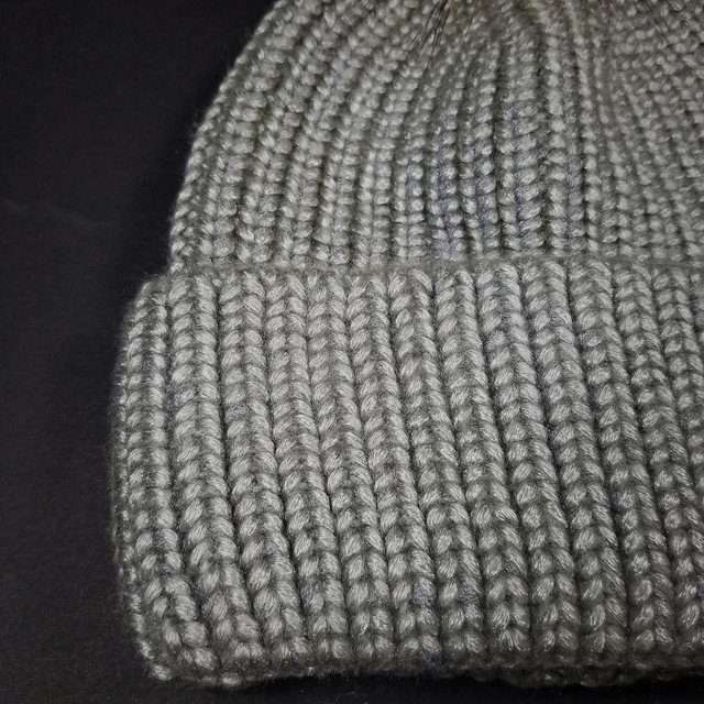 Sage’s Cap – Grey Knit Beanie with Raccoon Pompom image 10