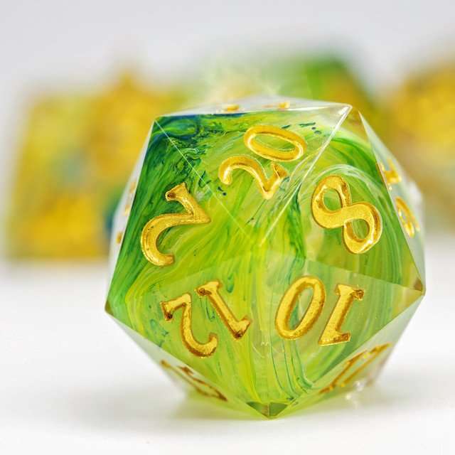 Sage's Essence of Nature Sharp Edge Resin Polyhedral Dice Set image 1