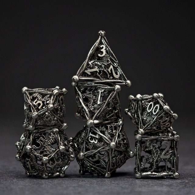 Sage's Ankeg Magical Creature Nickel Hollow Metal Polyhedral Dice Set image 8