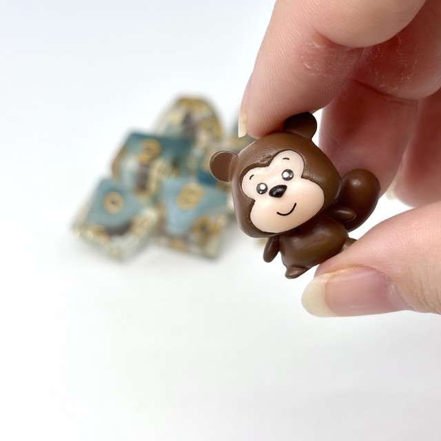 Sage's Chipmunk Familiar Resin Polyhedral Dice Set image 7