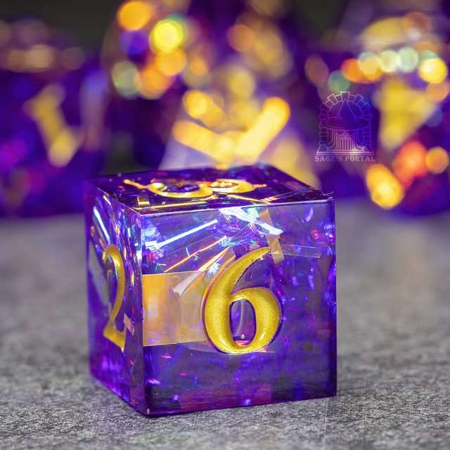 Sage's Exaltations - Royal Throne Sharp Edge Resin Dice Set image 6