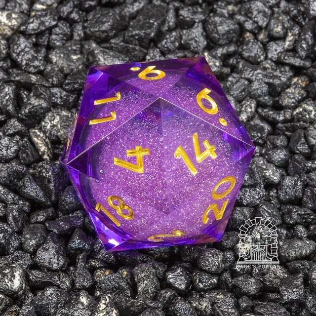 Sage's Spirits - 33mm Arcane Spirits Liquid-Core D20 Sharp Edge Resin Dice image 5