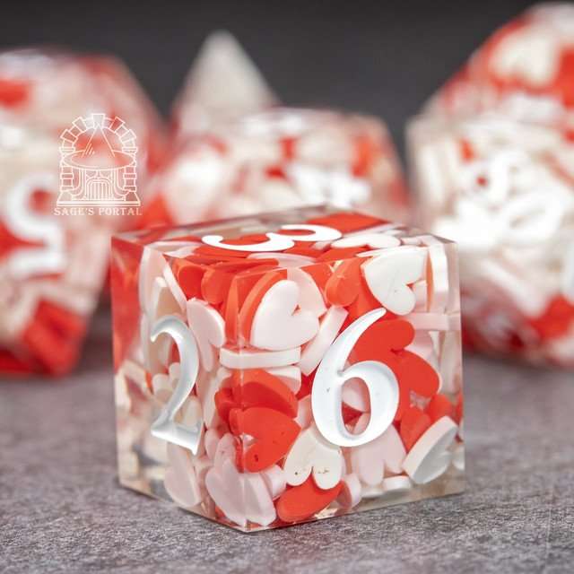 Sage's Exaltations - Pure Love Sharp Edge Resin Dice Set image 7
