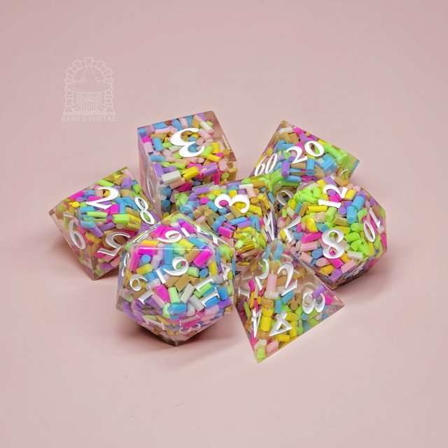 Sage's Exaltations - Naming Day Sharp Edge Resin Dice Set image 10