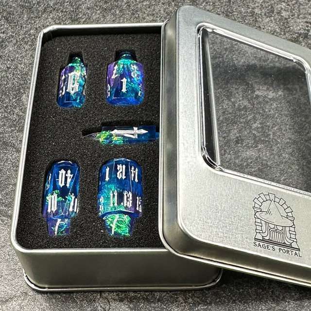Sage's Spectral Revolver Dawn Bullets Resin Dice Set image 9
