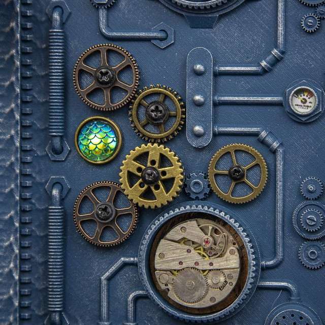 Sage's Gnomish Notebook Blue | Handmade Notebook for TTRPG, Sketchbook, Diary image 5