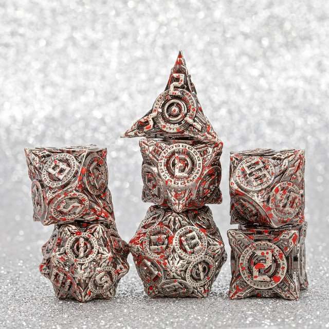 Sage’s Chronurgy Timeless Carnage Metal Polyhedral Dice Set image 15