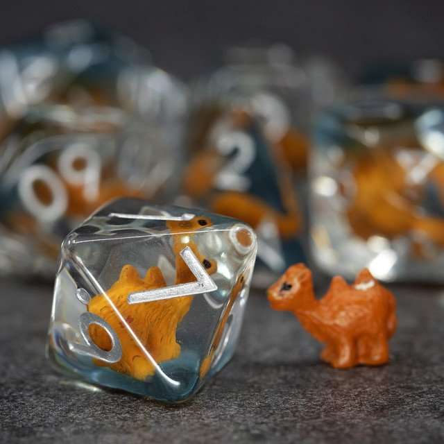 Sage's Camel Familiar Resin Polyhedral Dice Set image 10