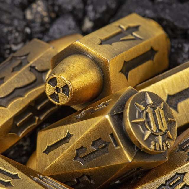 Sage's Holy Revolver Bronze Bullets Metal Dice Set image 0