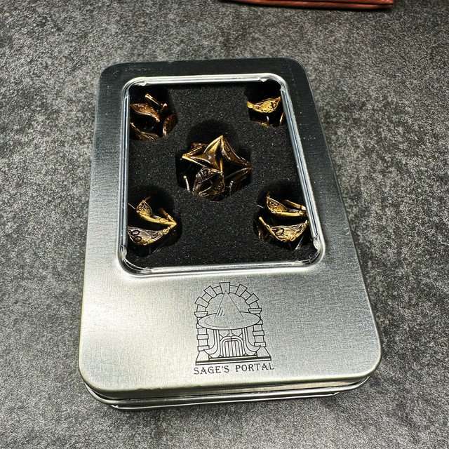 Sage’s Soaring Wyvern Hollow Metal Polyhedral Dice Set image 11