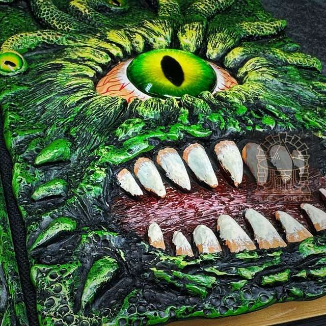 Green Eye Tyrant Notebook Gift Set | Handmade Notebook for TTRPG, Sketchbook, Diary image 8