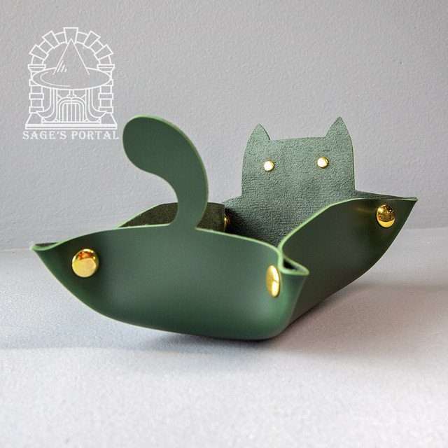 Sage's Green Enchanted Cat Dice Tray image 11
