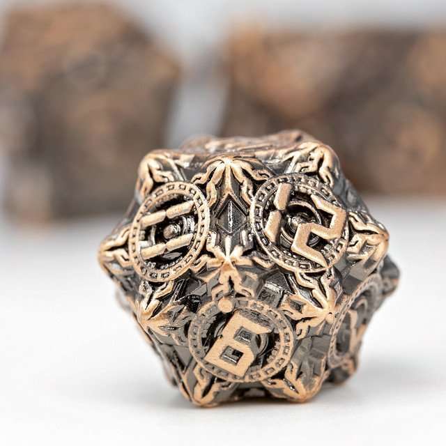 Sage’s Chronurgy Timeless Copper Metal Polyhedral Dice Set image 2