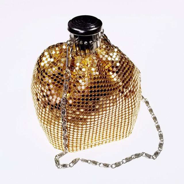 Sage’s Gala Purse – Gold Metallic Scale Gate-top Dice Bag image 6