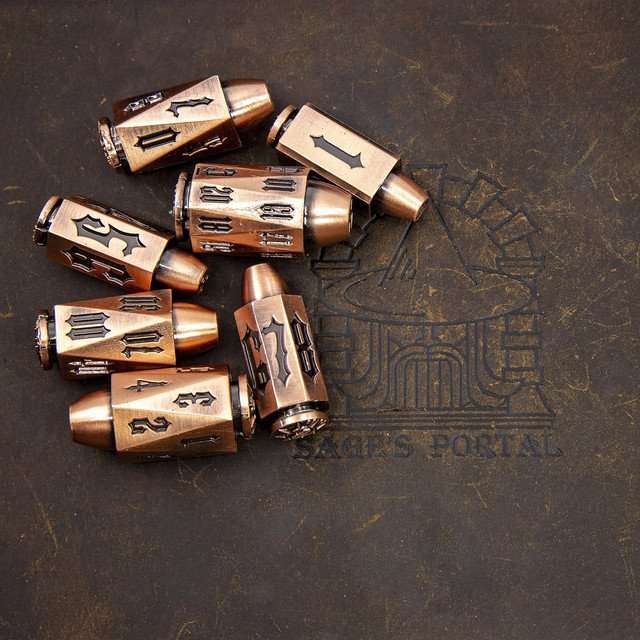 Sage's Holy Revolver Copper Bullets Metal Dice Set image 13