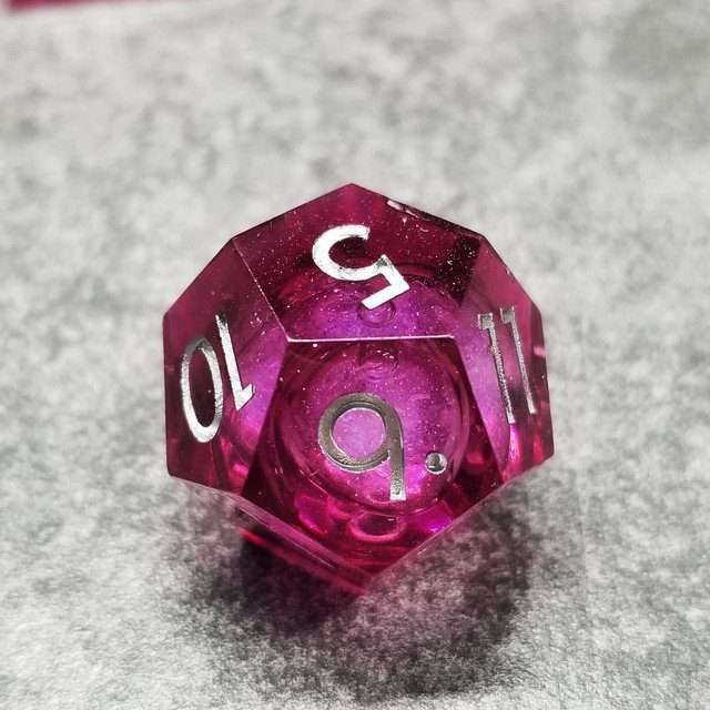 Sage's Vesper Souls Liquid Core Sharp Edge Resin Dice Set image 1
