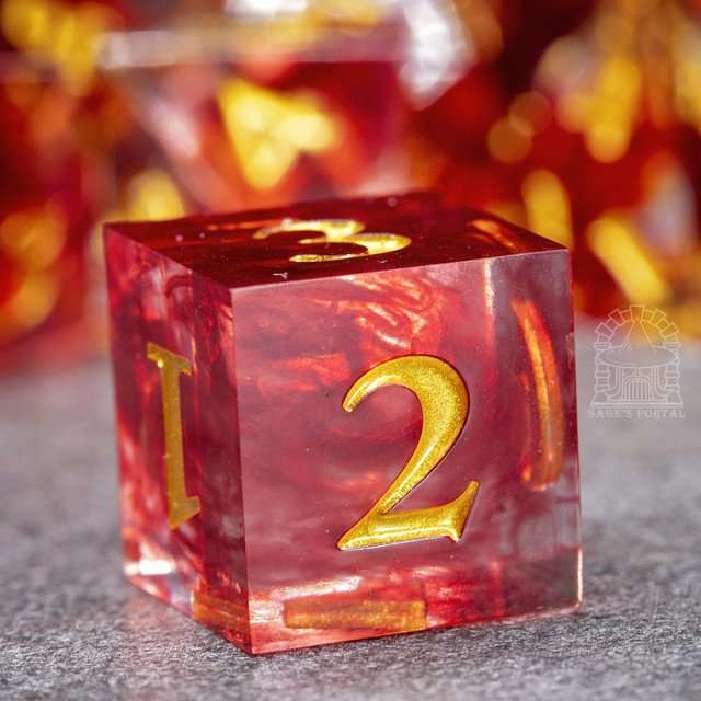 Sage's Orb of Hemomancy Sharp Edge Resin Dice Set image 8