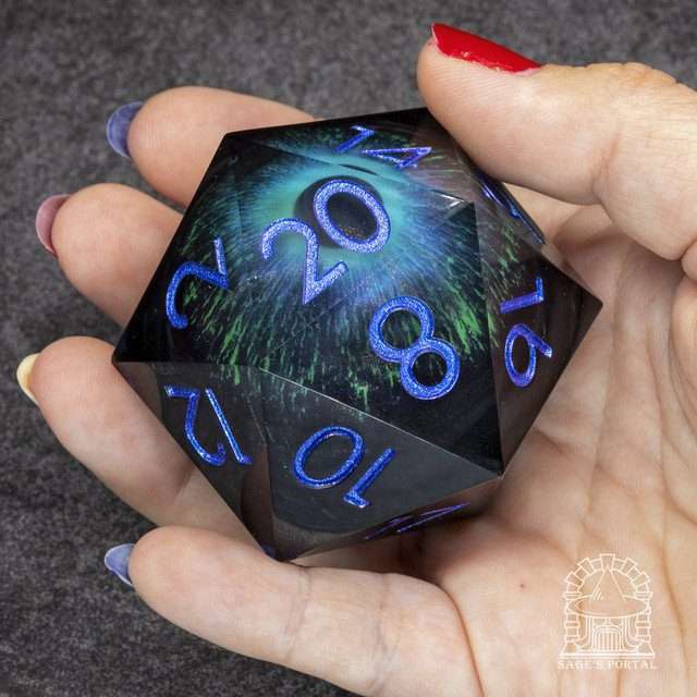 Sage's Eye of the Blue Beast Jiggling Eye Resin Giant 50mm D20 image 1