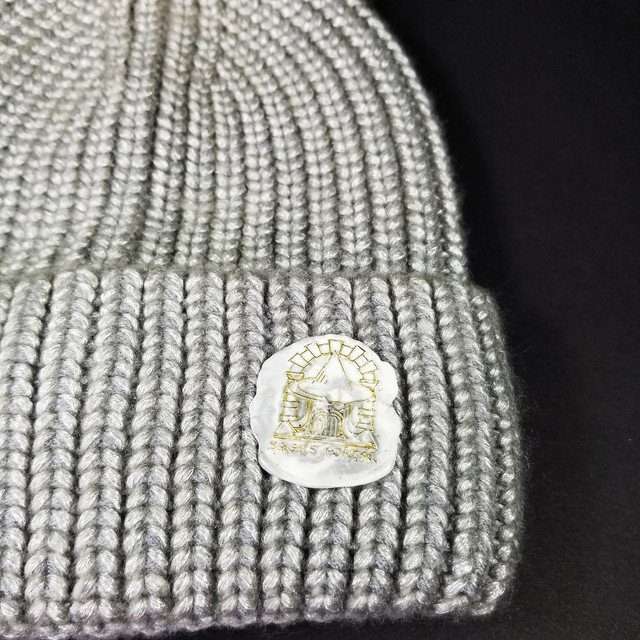 Sage’s Cap – Grey Knit Beanie with Raccoon Pompom image 13