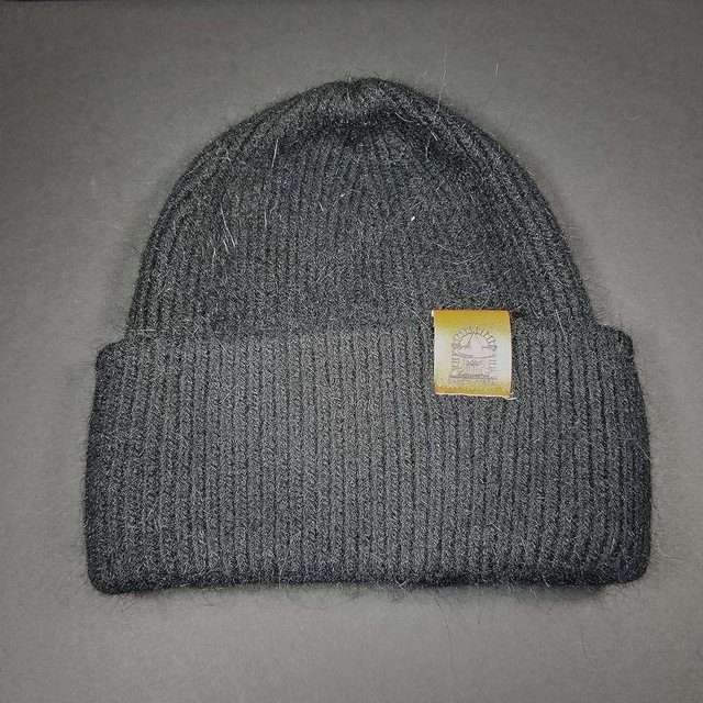 Sage’s Cap – Black Angora Rabbit Fur Viscose Beanie image 11