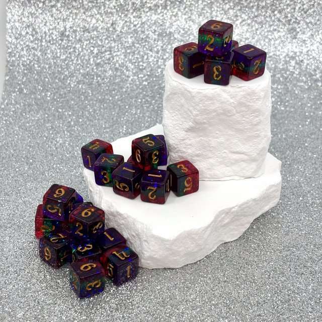 Sage's Incantations Chromatic Doom Resin D6 Dice 24 Pc Set image 5