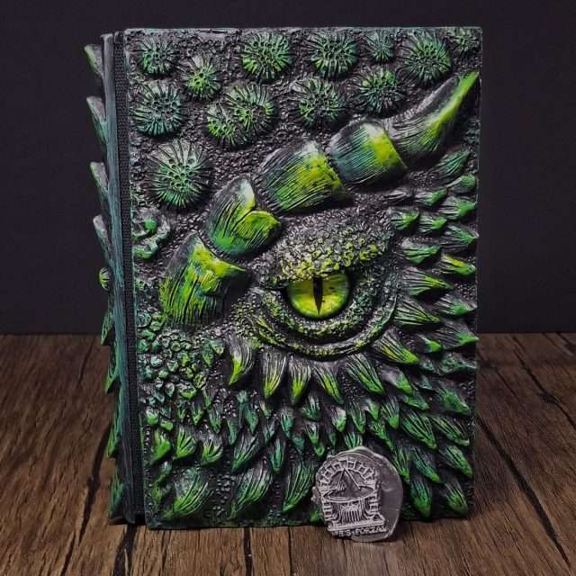 Eye of the Green Dragon Notebook Gift Set | Handmade Notebook for TTRPG, Sketchbook, Diary image 8