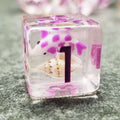 Sage's Familiars - Purple Fish and Sea Shell Familiar Resin Polyhedral Dice Set image 0