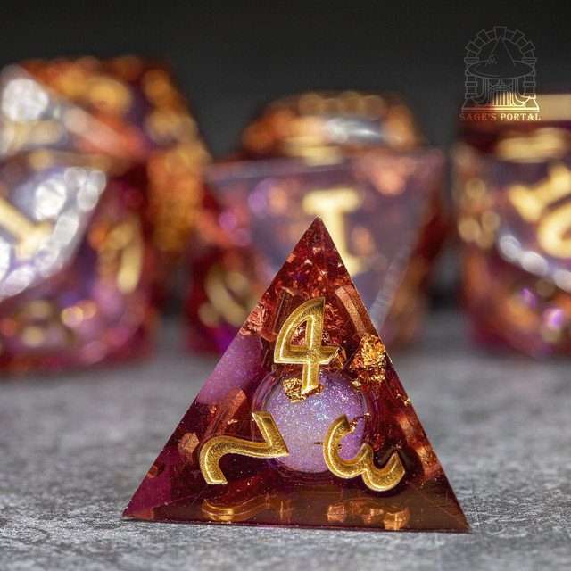 Sage's Royal Souls Liquid Core Sharp Edge Resin Dice Set image 7