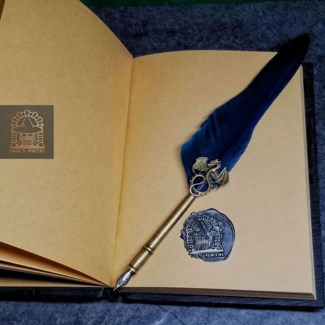 Eye of the Blue Dragon Notebook Gift Set | Handmade Notebook for TTRPG, Sketchbook, Diary image 9