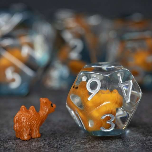 Sage's Camel Familiar Resin Polyhedral Dice Set image 7