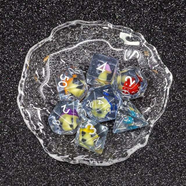 Sage's Familiars - Rainbow Magic Shrooms Resin Dice Set image 12
