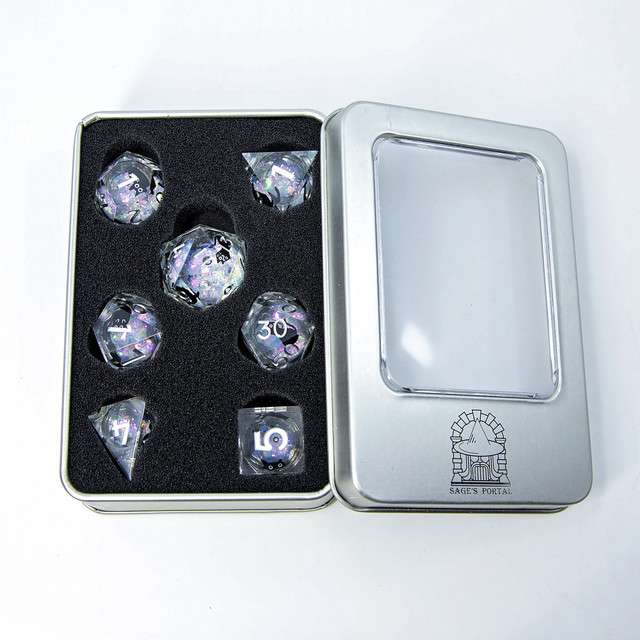 Sage's Companion Spirits Opal Void Cat Liquid Core Dice Set image 8