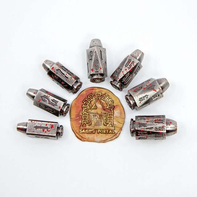 Sage's Holy Revolver Bloodstained Bullets Metal Dice Set image 14