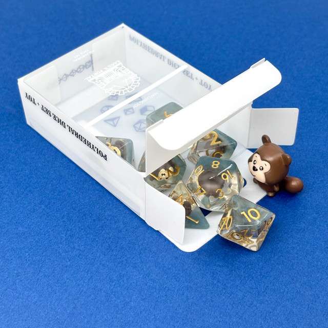Sage's Chipmunk Familiar Resin Polyhedral Dice Set image 9